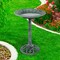 Nature Spring Antique Bird Bath Weather Resistant Resin, Vintage Scroll Design, 3 Ground Stakes for Outdoor Decor 987193YFN - alternate 1